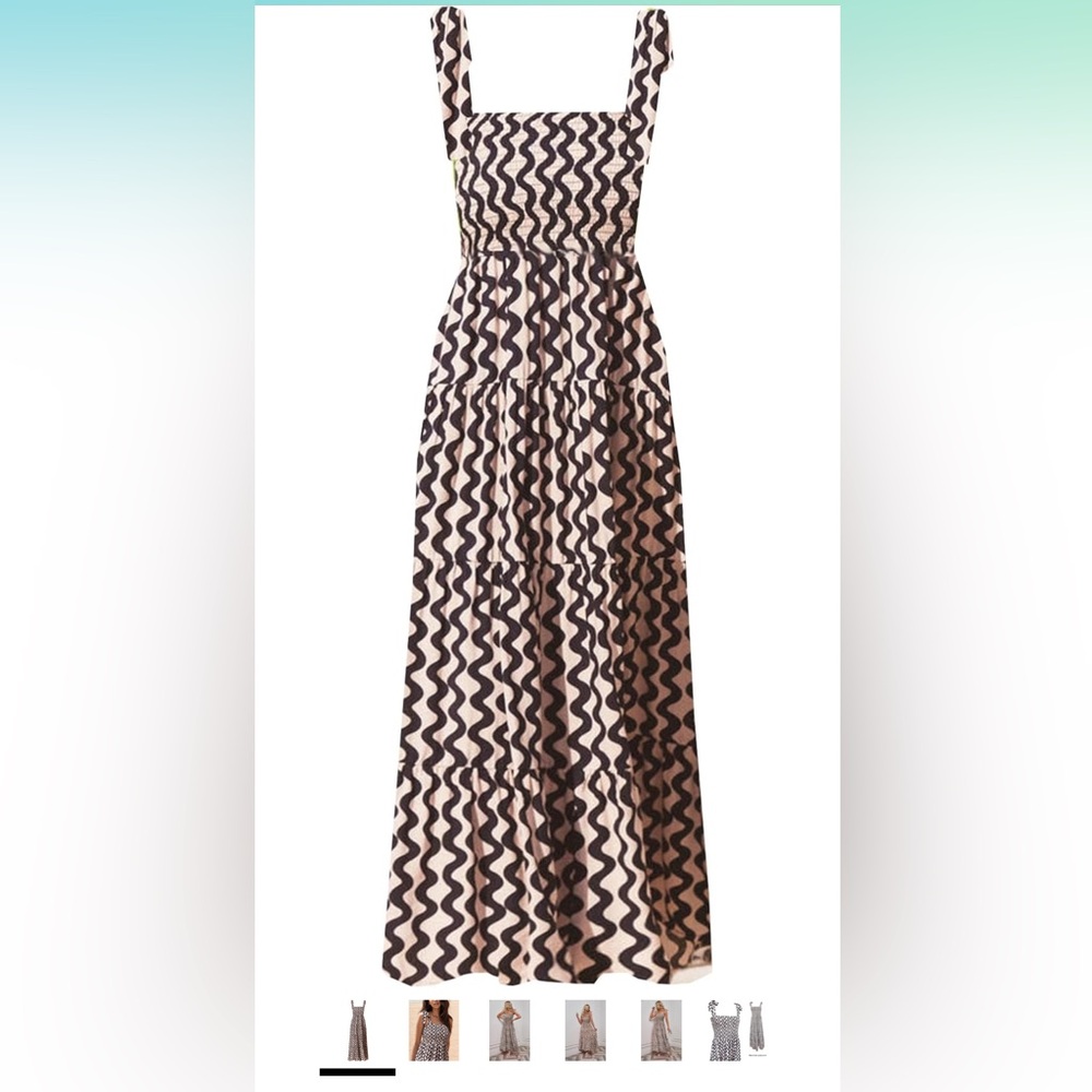 Black and White Zigzag Maxi Dress